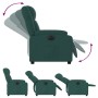 Electric recliner dark green fabric by , Armchairs - Ref: Foro24-3205184, Price: 254,64 €, Discount: %