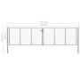 Puerta de jardín de acero galvanizado plateado 415x150 cm de vidaXL, Puertas de jardín - Ref: Foro24-144299, Precio: 359,88 €...