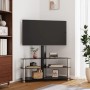 Mueble TV esquina 3 niveles para 32-70 pulgadas negro plateado de , Muebles TV - Ref: Foro24-358179, Precio: 139,14 €, Descue...