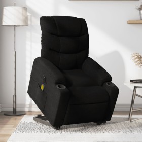 Sillón de masaje eléctrico reclinable elevable tela negro de , Sillones - Ref: Foro24-3206674, Precio: 339,95 €, Descuento: %