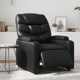 Sillón reclinable eléctrico de cuero sintético negro de , Sillones - Ref: Foro24-3204644, Precio: 270,99 €, Descuento: %