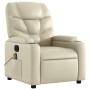 Cream synthetic leather electric reclining massage chair by , Armchairs - Ref: Foro24-3204652, Price: 290,36 €, Discount: %