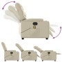 Cream synthetic leather electric reclining massage chair by , Armchairs - Ref: Foro24-3204652, Price: 290,36 €, Discount: %