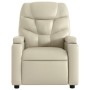 Sillón de masaje reclinable eléctrico cuero sintético crema de , Sillones - Ref: Foro24-3204652, Precio: 293,78 €, Descuento: %