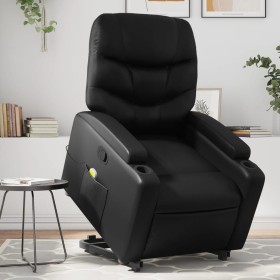 Black Artificial Leather Foot Massage Recliner by , Armchairs - Ref: Foro24-3204665, Price: 311,58 €, Discount: %