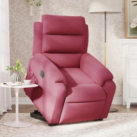 Sillón eléctrico reclinable elevable de terciopelo rojo tinto de , Sillones - Ref: Foro24-3205119, Precio: 367,45 €, Descuent...