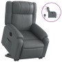 Sillón reclinable elevable eléctrico de cuero sintético gris de , Sillones - Ref: Foro24-3205167, Precio: 333,20 €, Descuento: %