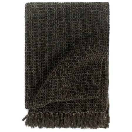 Anthracite gray/brown cotton blanket 125x150 cm by vidaXL, Blankets - Ref: Foro24-133749, Price: 25,75 €, Discount: %