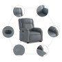 Sillón reclinable elevable eléctrico de cuero sintético gris de , Sillones - Ref: Foro24-3205167, Precio: 333,20 €, Descuento: %