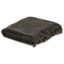 Anthracite gray/brown cotton blanket 125x150 cm by vidaXL, Blankets - Ref: Foro24-133749, Price: 25,75 €, Discount: %