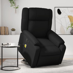 Black synthetic leather electric elevating massage chair by , Armchairs - Ref: Foro24-3205171, Price: 321,85 €, Discount: %