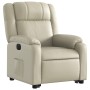 Sillón reclinable elevable eléctrico de cuero sintético crema de , Sillones - Ref: Foro24-3205165, Precio: 327,03 €, Descuent...