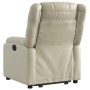 Sillón reclinable elevable eléctrico de cuero sintético crema de , Sillones - Ref: Foro24-3205165, Precio: 327,03 €, Descuent...