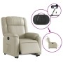 Sillón reclinable elevable eléctrico de cuero sintético crema de , Sillones - Ref: Foro24-3205165, Precio: 327,03 €, Descuent...