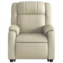 Sillón reclinable elevable eléctrico de cuero sintético crema de , Sillones - Ref: Foro24-3205165, Precio: 327,03 €, Descuent...