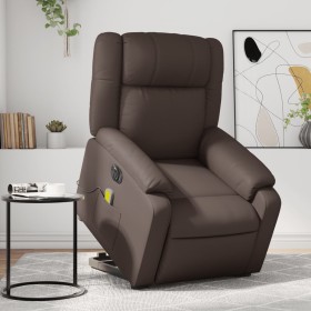 Brown synthetic leather electric lift massage chair by , Armchairs - Ref: Foro24-3205173, Price: 347,51 €, Discount: %