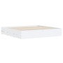 Estructura cama con cajones madera ingeniería blanca 200x200 cm de , Camas y somieres - Ref: Foro24-3207245, Precio: 195,99 €...