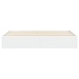 Estructura cama con cajones madera ingeniería blanca 200x200 cm de , Camas y somieres - Ref: Foro24-3207245, Precio: 195,99 €...