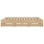 Sonoma oak engineered wood bed with drawers 200x200 cm by , Beds and slatted bases - Ref: Foro24-3207247, Price: 203,99 €, Di...