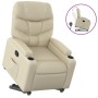 Sillón reclinable elevable cuero artificial color crema de , Sillones - Ref: Foro24-3204659, Precio: 297,97 €, Descuento: %