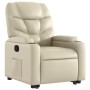 Cream-colored artificial leather liftable recliner chair by , Armchairs - Ref: Foro24-3204659, Price: 275,99 €, Discount: %