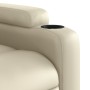 Sillón reclinable elevable cuero artificial color crema de , Sillones - Ref: Foro24-3204659, Precio: 297,97 €, Descuento: %