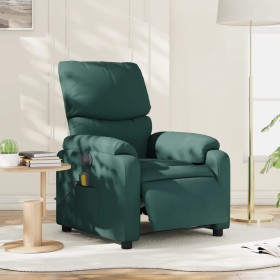 Sillón reclinable de masaje eléctrico tela verde oscuro de , Sillones - Ref: Foro24-3204818, Precio: 280,99 €, Descuento: %