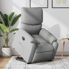 Sillón reclinable elevable de tela gris claro de , Sillones - Ref: Foro24-3204824, Precio: 268,98 €, Descuento: %