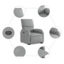 Sillón reclinable elevable de tela gris claro de , Sillones - Ref: Foro24-3204824, Precio: 279,98 €, Descuento: %