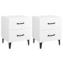 Two white bedside tables 40x35x47.5 cm by vidaXL, Nightstands - Ref: Foro24-811989, Price: 96,99 €, Discount: %