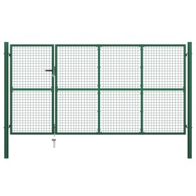 Grünes Gartentor aus Stahl 350x150 cm von vidaXL, Gartentore - Ref: Foro24-144307, Preis: 524,99 €, Rabatt: %