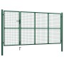 Green steel garden gate 350x150 cm by vidaXL, garden gates - Ref: Foro24-144307, Price: 524,67 €, Discount: %