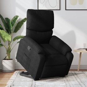 Sillón reclinable elevable tela negro de , Sillones - Ref: Foro24-3204826, Precio: 265,99 €, Descuento: %