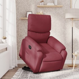 Sillón eléctrico reclinable elevable de tela rojo tinto de , Sillones - Ref: Foro24-3204851, Precio: 343,99 €, Descuento: %