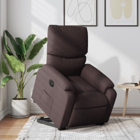 Sillón eléctrico reclinable elevable de tela marrón oscuro de , Sillones - Ref: Foro24-3204853, Precio: 343,99 €, Descuento: %