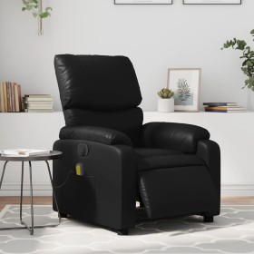 Black synthetic leather electric reclining massage chair by , Armchairs - Ref: Foro24-3204879, Price: 257,13 €, Discount: %