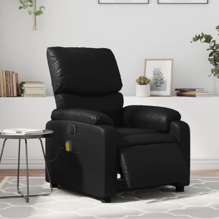 Black synthetic leather electric reclining massage chair by , Armchairs - Ref: Foro24-3204879, Price: 257,99 €, Discount: %