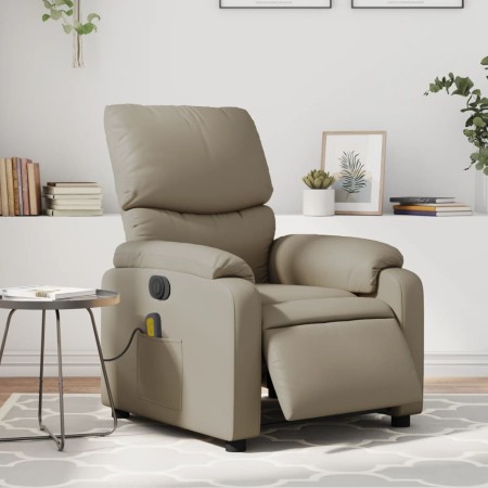 Cappuccino Synthetic Leather Electric Massage Recliner by , Armchairs - Ref: Foro24-3204885, Price: 273,68 €, Discount: %