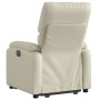 Sillón reclinable elevable cuero artificial color crema de , Sillones - Ref: Foro24-3204887, Precio: 291,86 €, Descuento: %