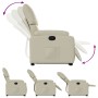 Sillón reclinable elevable cuero artificial color crema de , Sillones - Ref: Foro24-3204887, Precio: 291,86 €, Descuento: %