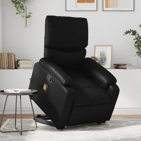 Black Artificial Leather Foot Massage Recliner by , Armchairs - Ref: Foro24-3204893, Price: 269,54 €, Discount: %