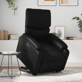 Black synthetic leather electric recliner and lift chair by , Armchairs - Ref: Foro24-3204900, Price: 318,54 €, Discount: %