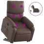 Brown synthetic leather electric lift massage chair by , Armchairs - Ref: Foro24-3204909, Price: 340,29 €, Discount: %