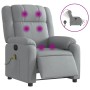 Electric Massage Recliner Light Gray Fabric by , Armchairs - Ref: Foro24-3205190, Price: 280,99 €, Discount: %