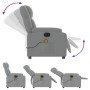 Electric Massage Recliner Light Gray Fabric by , Armchairs - Ref: Foro24-3205190, Price: 280,99 €, Discount: %