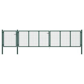 Green steel garden gate 500x75 cm by vidaXL, garden gates - Ref: Foro24-144316, Price: 430,99 €, Discount: %