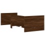 Brown oak bed frame with drawers 100x200 cm by , Beds and slatted bases - Ref: Foro24-3207342, Price: 185,70 €, Discount: %