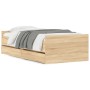 Sonoma oak bed frame with drawers 90x190 cm by , Beds and slatted bases - Ref: Foro24-3207380, Price: 153,11 €, Discount: %