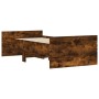 Smoked oak bed frame with drawers 90x190 cm by , Beds and slatted bases - Ref: Foro24-3207382, Price: 160,99 €, Discount: %