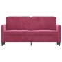 Red velvet 2-seater sofa 140 cm by , Sofas - Ref: Foro24-359446, Price: 219,92 €, Discount: %